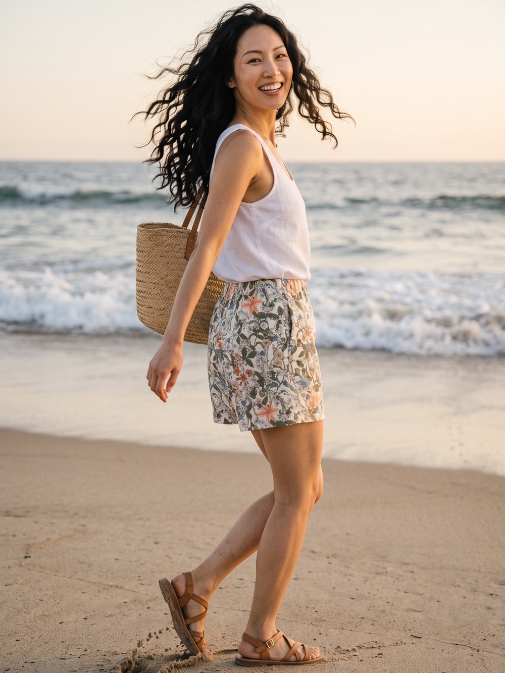 Floral High-Rise Women’s Bermuda Skorts